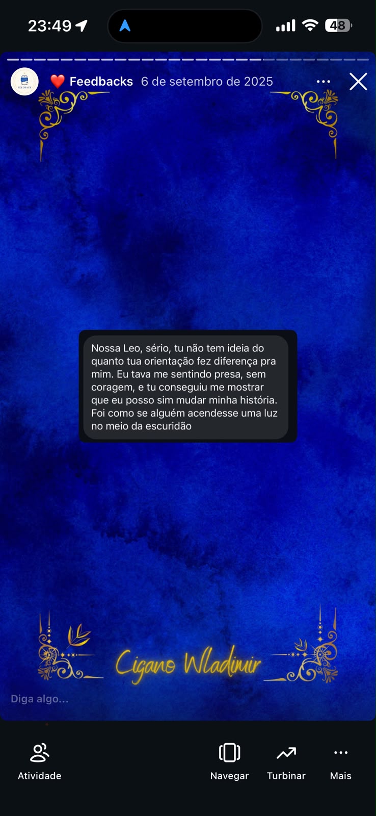 Feedback de orientação espiritual